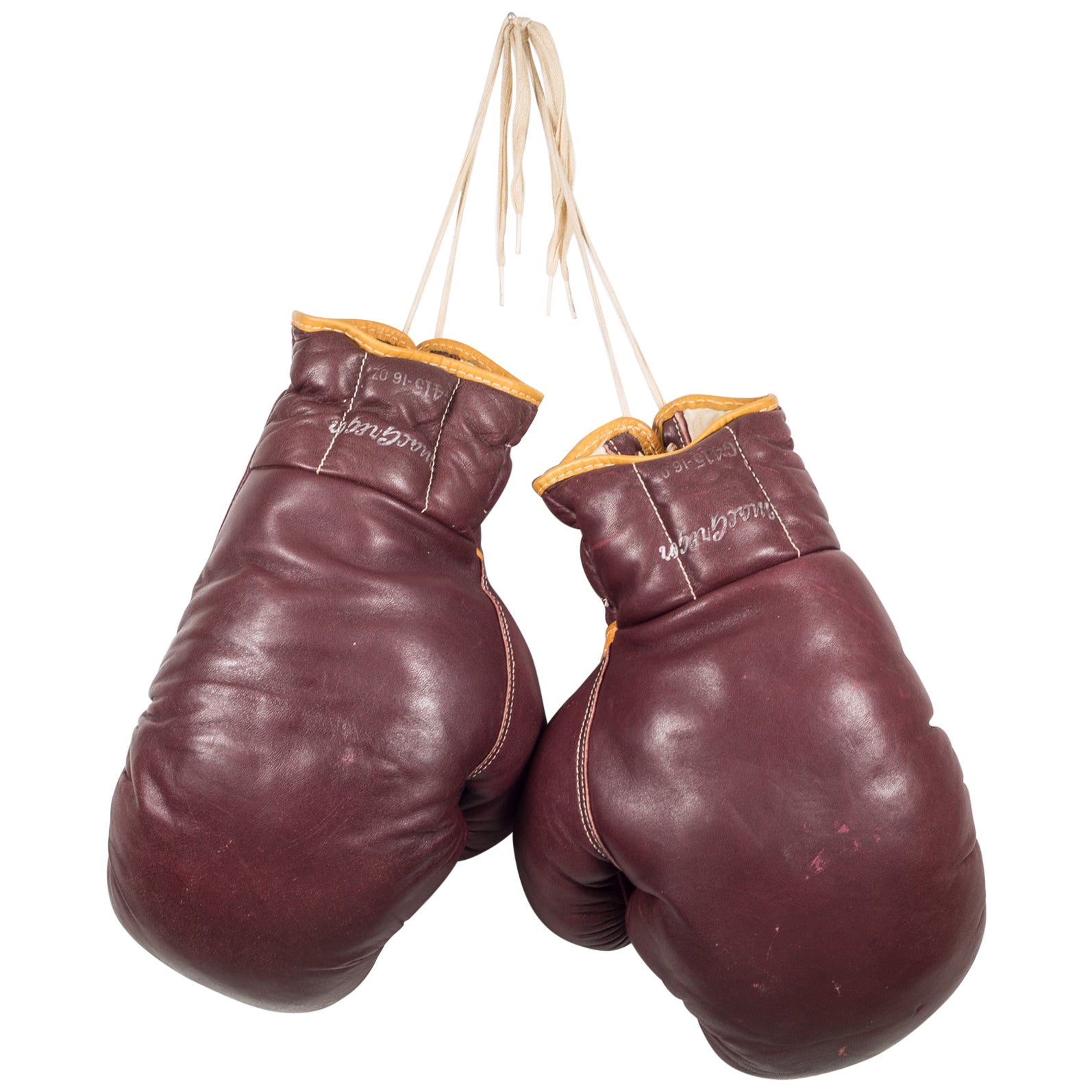 Vintage Leather "Golden Streak" Boxing Gloves, circa 1940s at 1stDibs