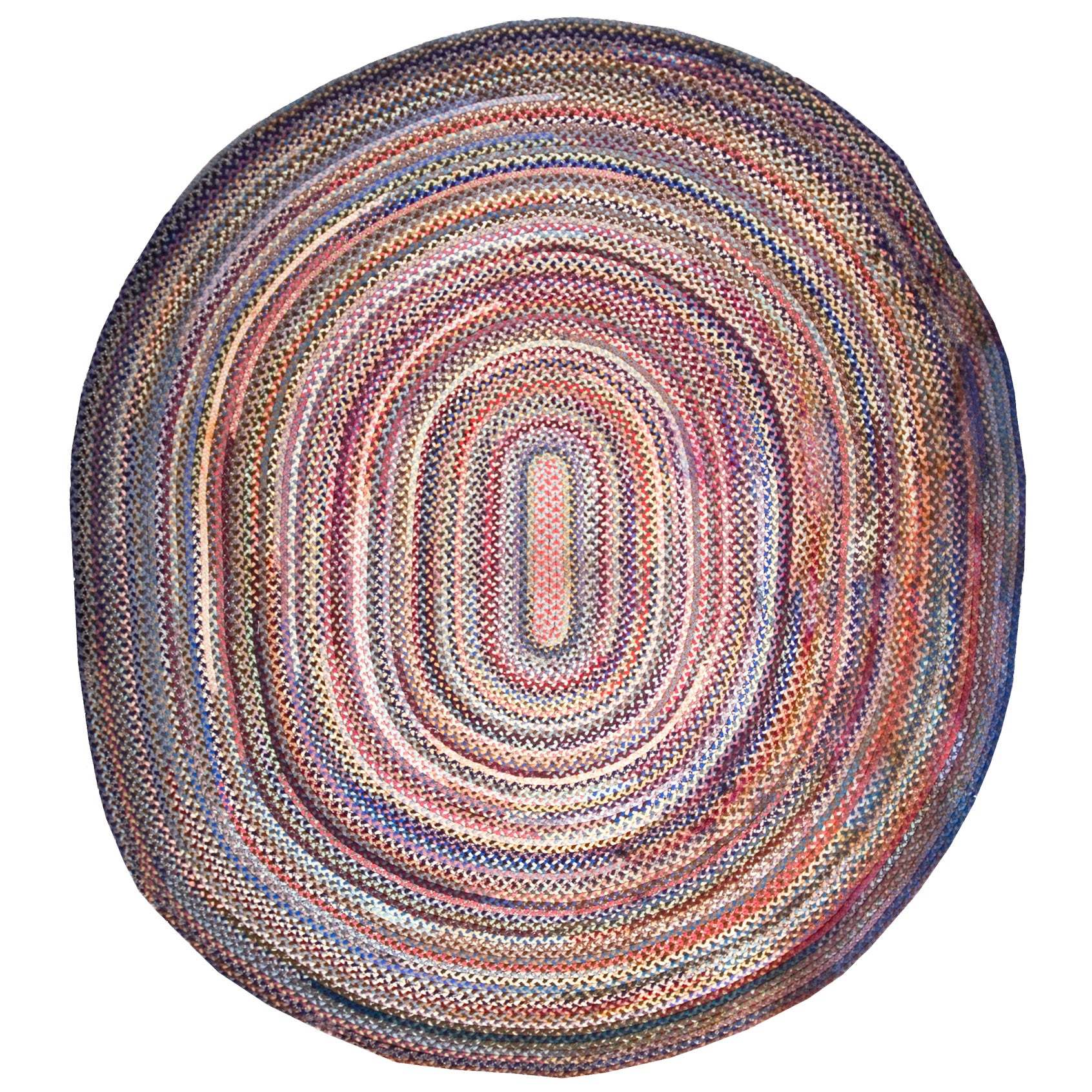 Antique American Braided Rug For Sale at 1stDibs