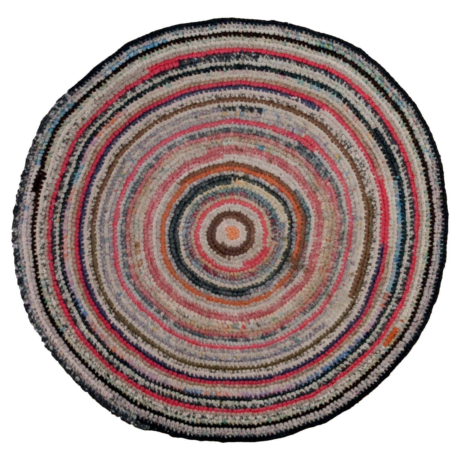 Antique American Braided Rug For Sale at 1stDibs