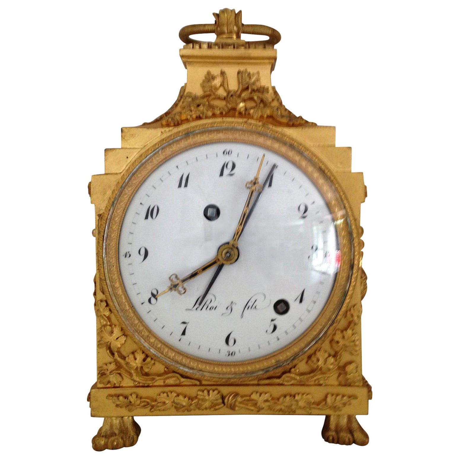 Reloj despertador francés Grande Sonnerie Pendule D'officier, Le Roi, Siglo XVIII  en venta