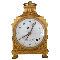 French Grande Sonnerie Pendule D'officier Alarm Clock, Le Roi, 18th Century 