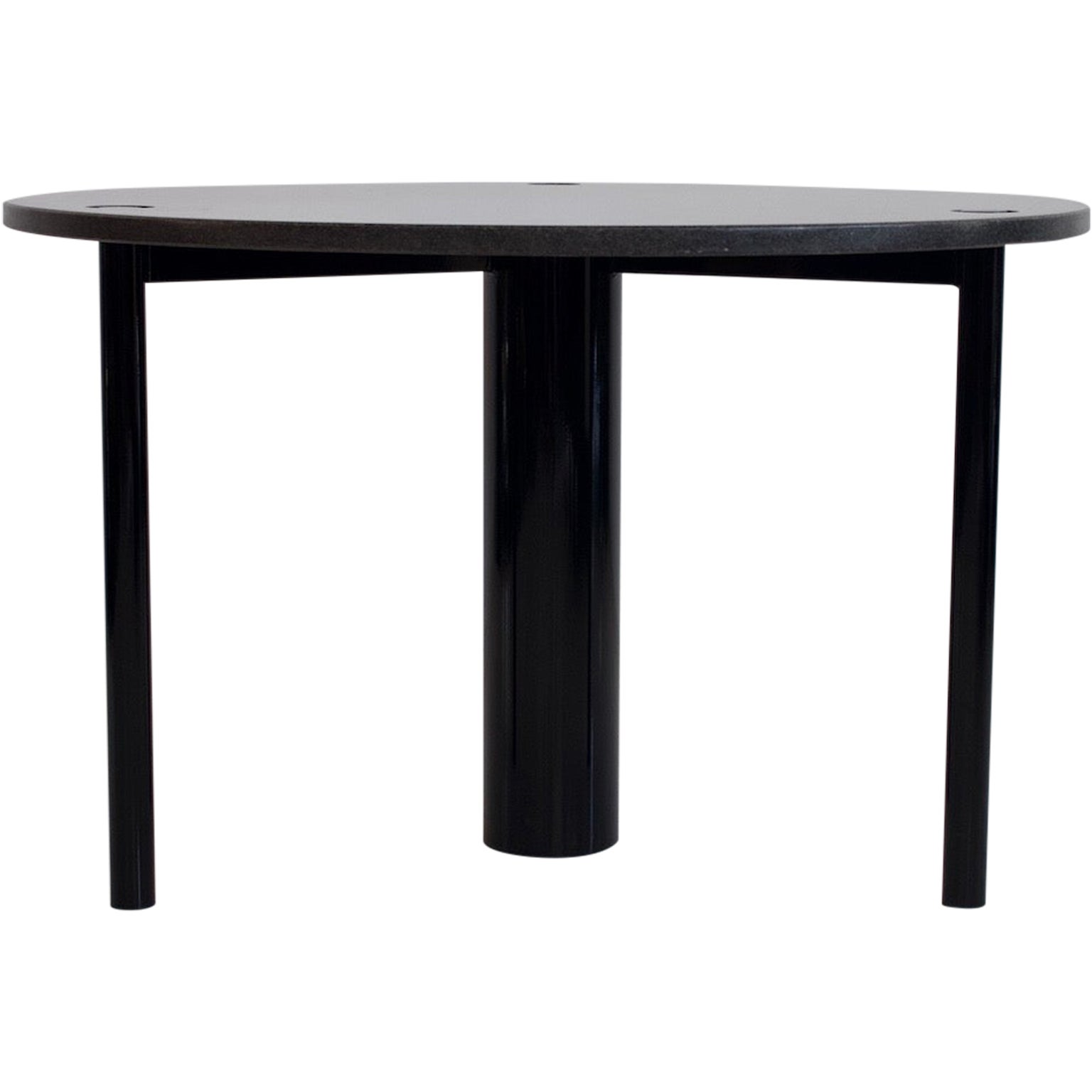Majestic Round Black Dining Table For Sale at 1stDibs