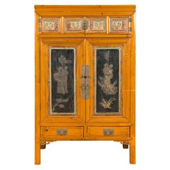Kabinett aus der Qing Dynasty (19. Jahrhundert) mit Guanyin und daoistischen Unsterblichen