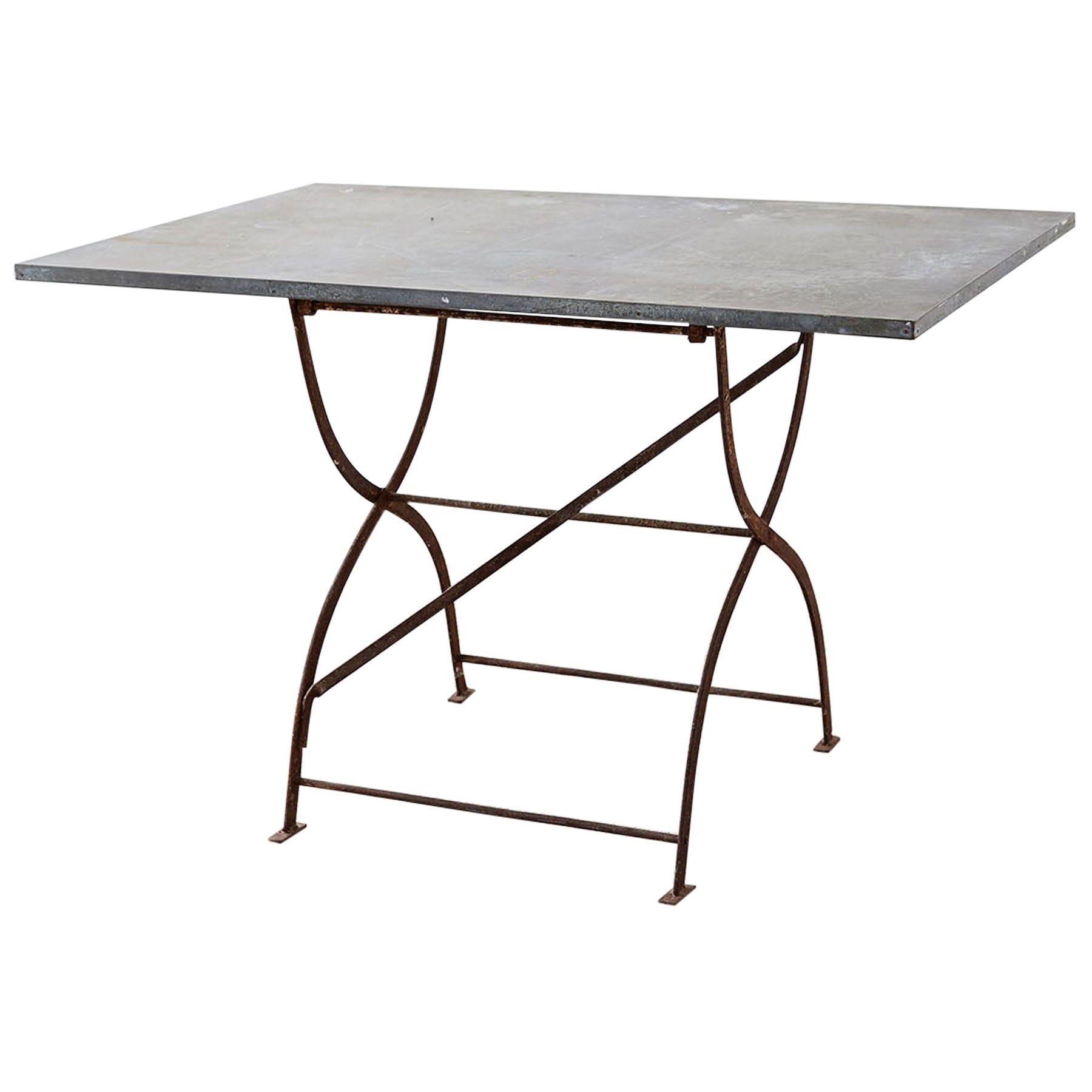 Antique French ZincTop Potting Table at 1stDibs