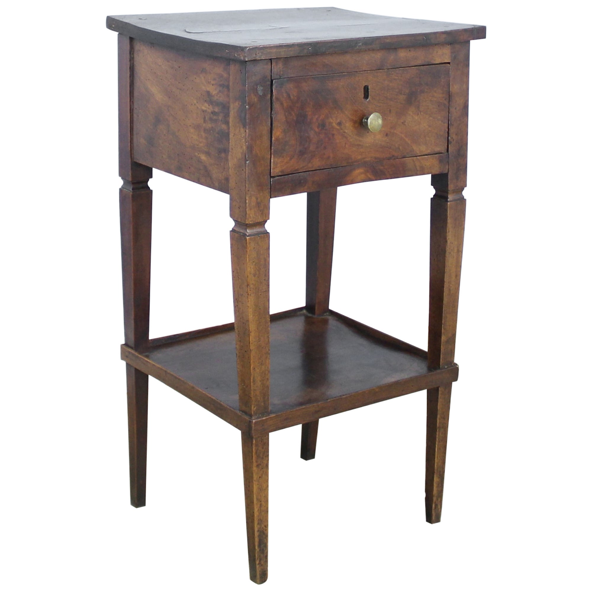 Antique Federal Walnut Drop Leaf Side End Accent Table Early American