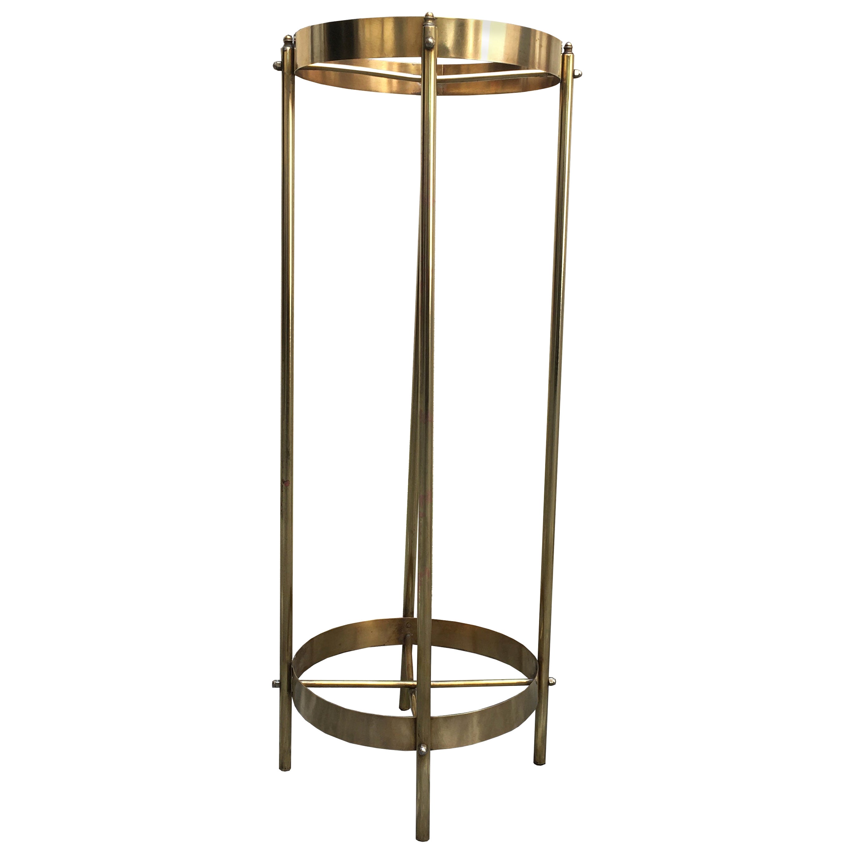 Ceramic Jardinière 'Planter and Stand' Pedestal Decorated with Flowers