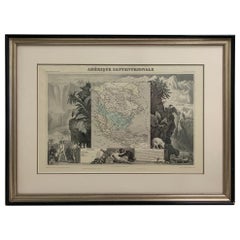 1847 Amerique Septentrionale Framed Map
