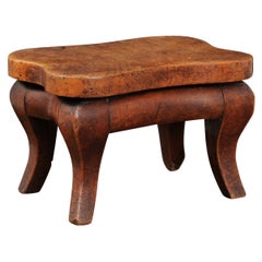 French Restauration Period 1820s Wooden Footstool Originally Used as Cello Stand