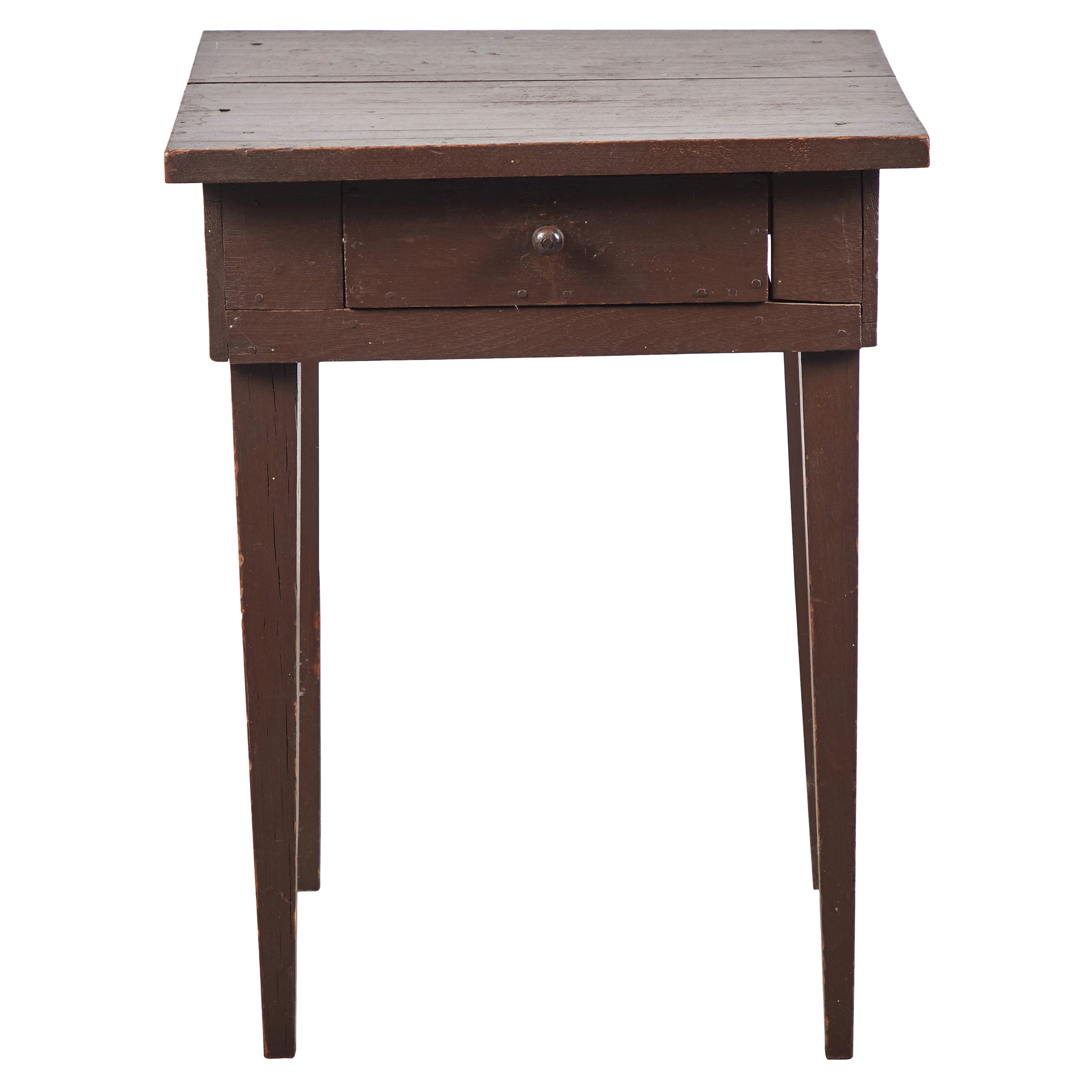 American Pine Single Drawer Side Table at 1stDibs