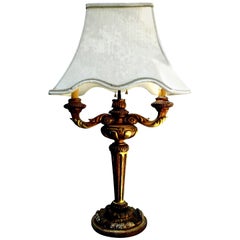 Antique Italian Giltwood Lamp