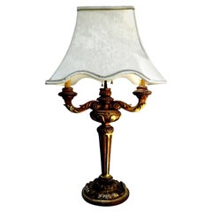 Ancienne lampe italienne en bois doré