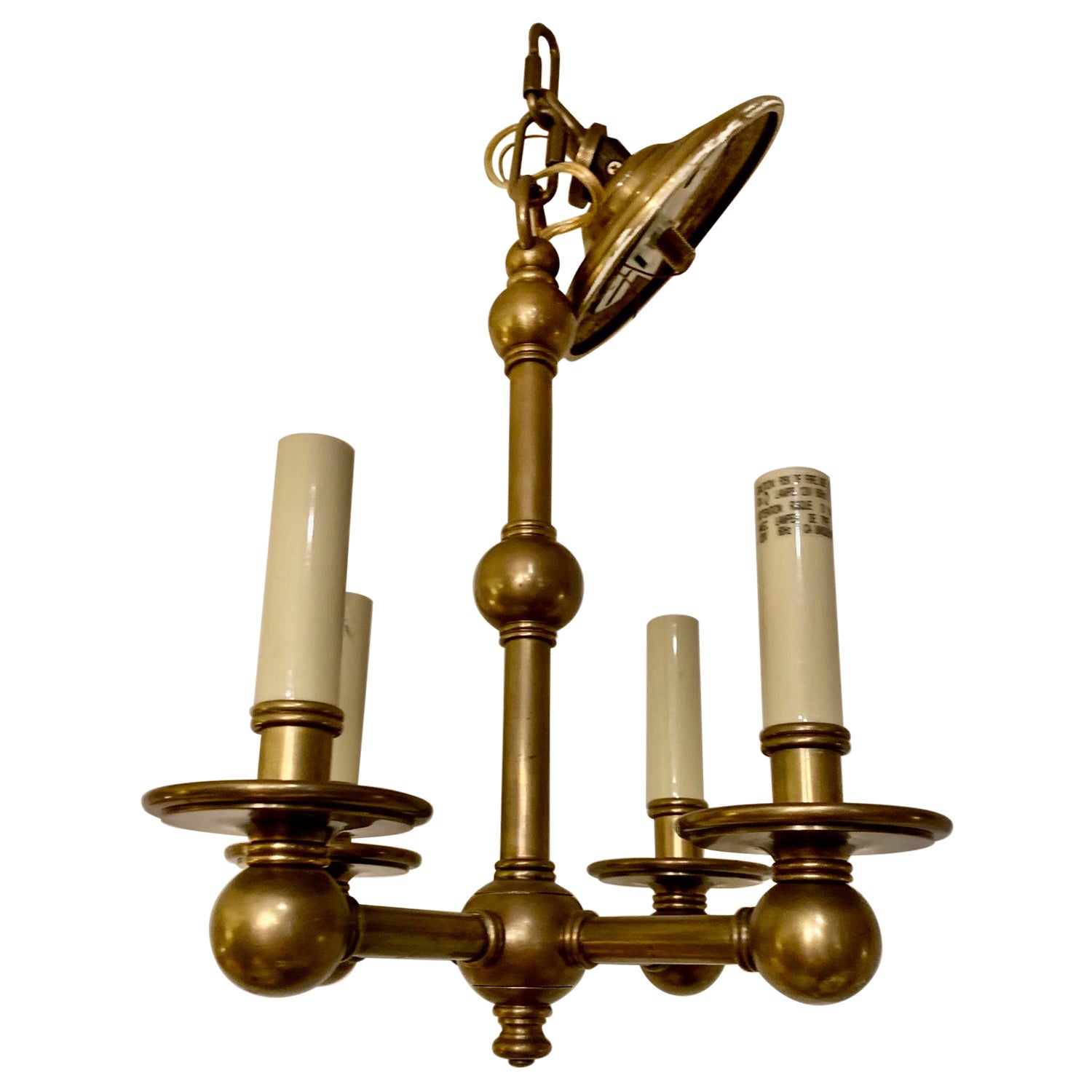 Heavy Solid Brass Light Fixture by Chapman For Sale at 1stDibs