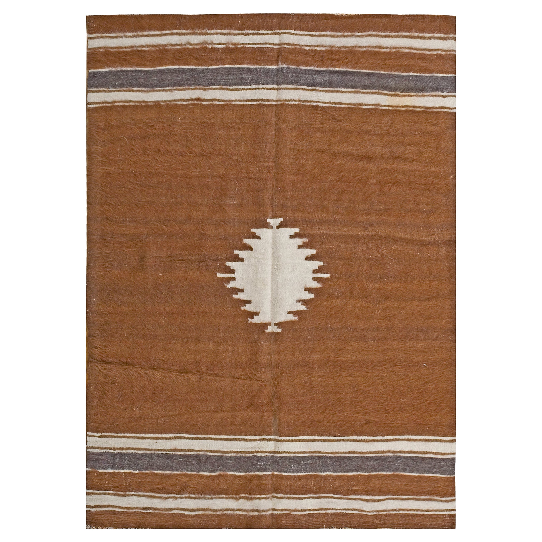 Mohair turc tissé à plat du début du 20e siècle ( 4'3" x 6' - 130 x 183 ) en vente