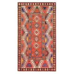 Antique 19th Century Caucasian Bordjalou Kazak Carpet ( 4'3" x 7'5" - 130 x 226 )