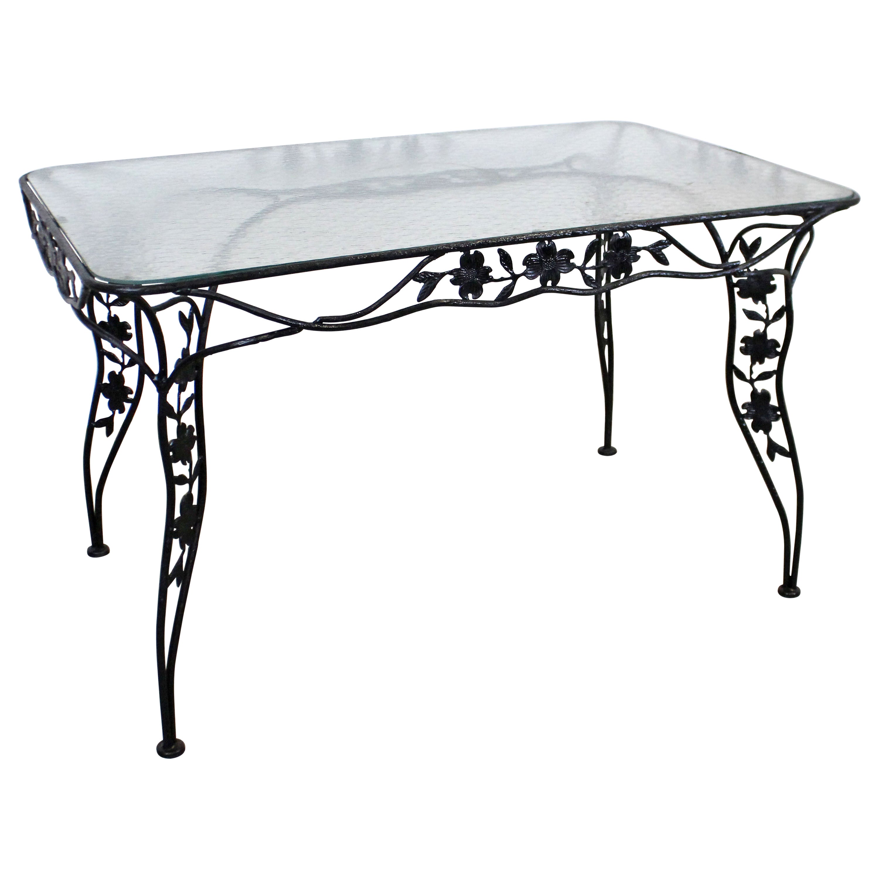 Art Deco Metal Outdoor Patio Dining Table at 1stDibs