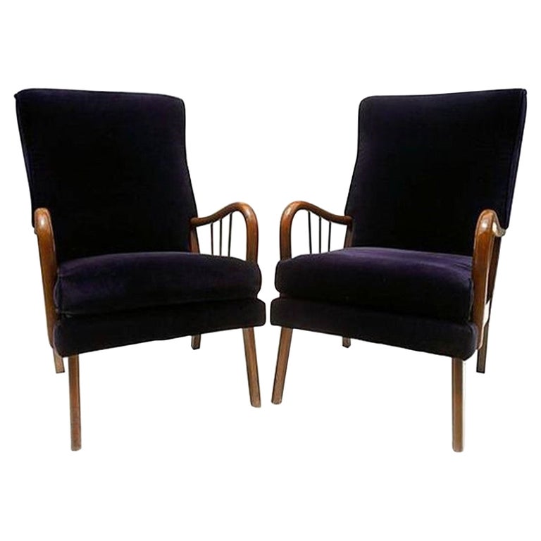 Italian Lounge Chairs, 1950s