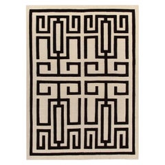 Schwarzer Labirinto-Teppich von Gio Ponti