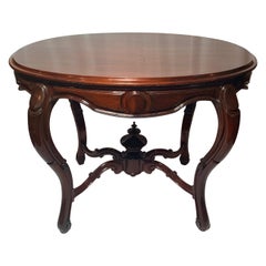 Used Old Louisiana Mahogany Center Table, circa 1840-1860