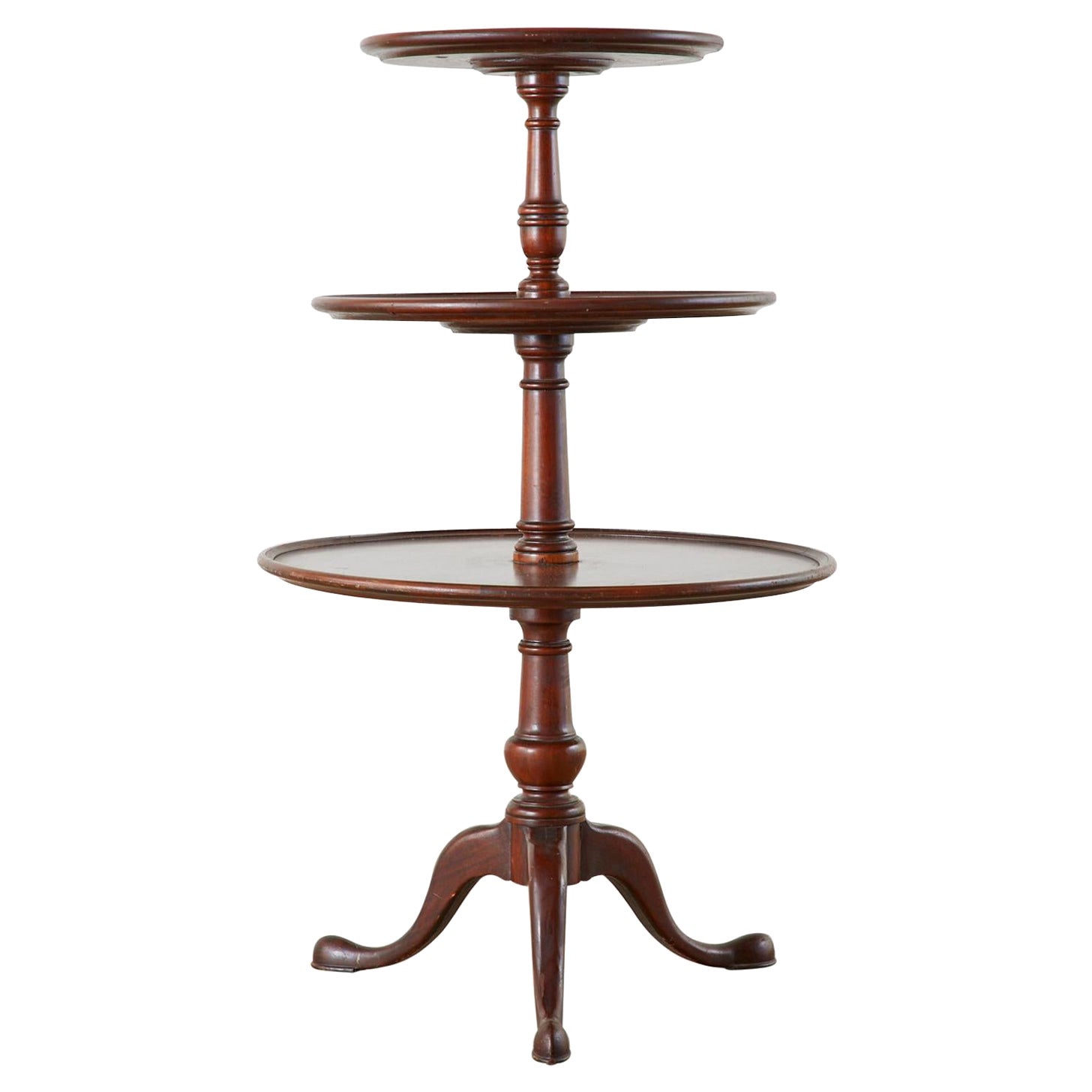 English Georgian Mahogany Three-Tier Dumbwaiter