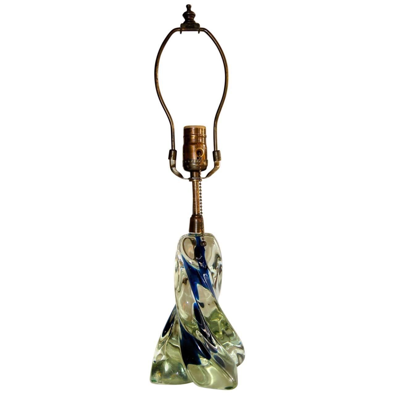 Antique Murano Glass Lamp For Sale at 1stDibs