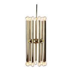 Lights Italian Brass Suspension Light des années 1960 