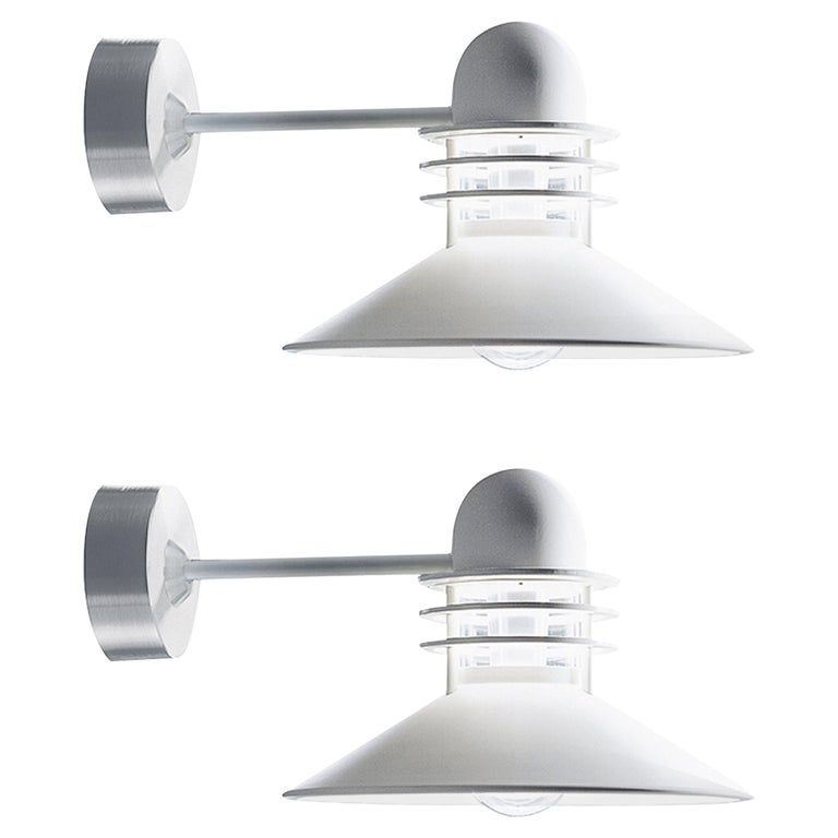 Louis Poulsen 'Nyhavn' White Outdoor Wall Sconce For Sale