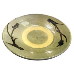 Shoji Hamada Japanese Glazed Handcrafted Plate with Original Signed Sealed Box