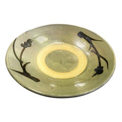 Shoji Hamada Japanese Mingei Pottery Plate with Original Signed Sealed Box