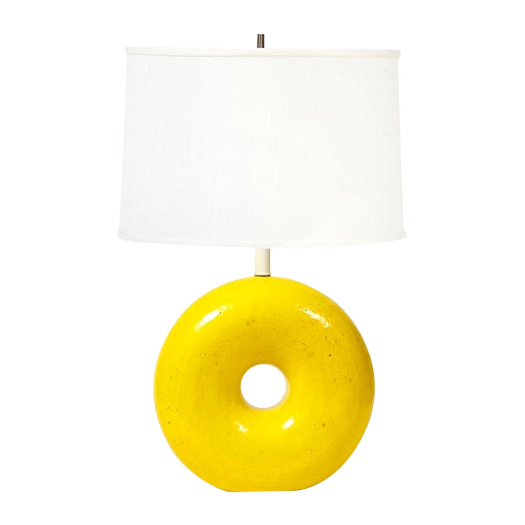 Bitossi Table Lamp, Ceramic, Yellow, Signed