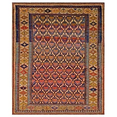 Early 20th Century Caucasian Shirvan Carpet ( 4' x 4'8" - 122 x 142 )