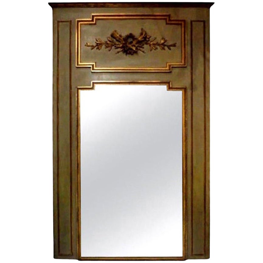 19th Century French Louis XVI Style Trumeau Mirror For Sale
