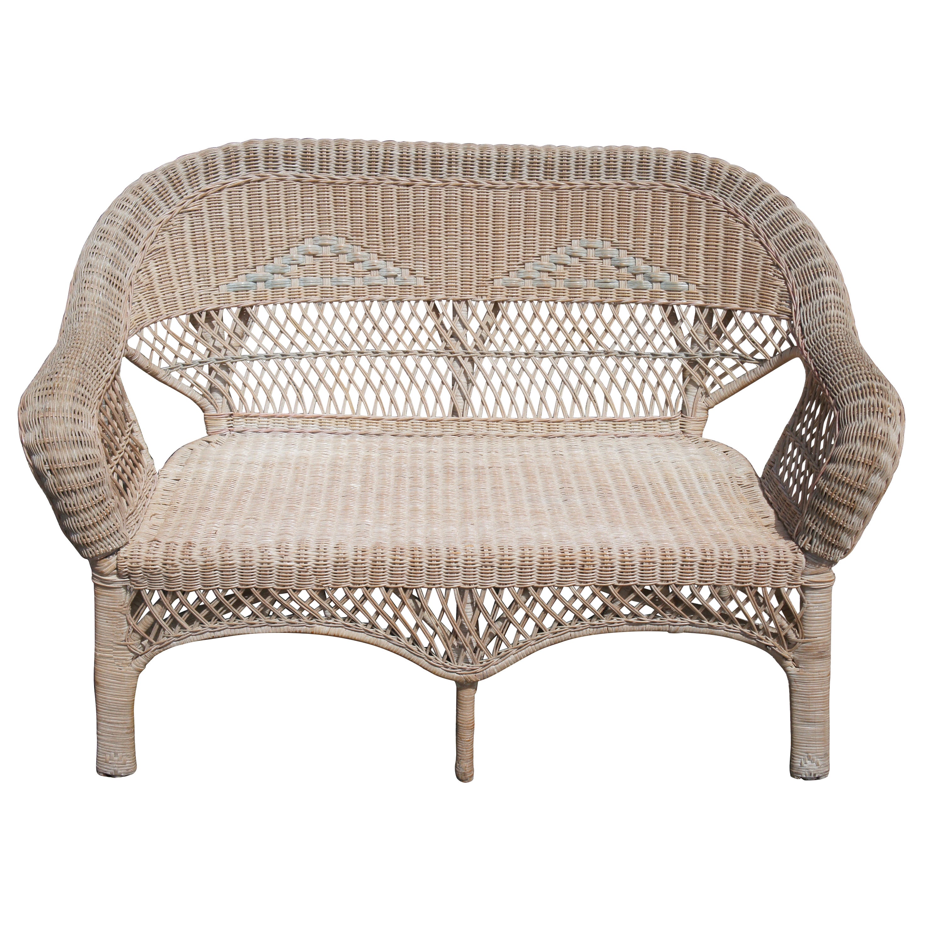Antique Wicker Chair and Rocker For Sale at 1stDibs