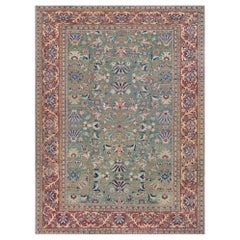 Antique Late 19th Century Handwoven Wool Persian Sultanabad Rug