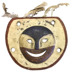Yupik Yup'ik Native American Alaska Polychrome Wood Anthropomorphic Spirit Mask