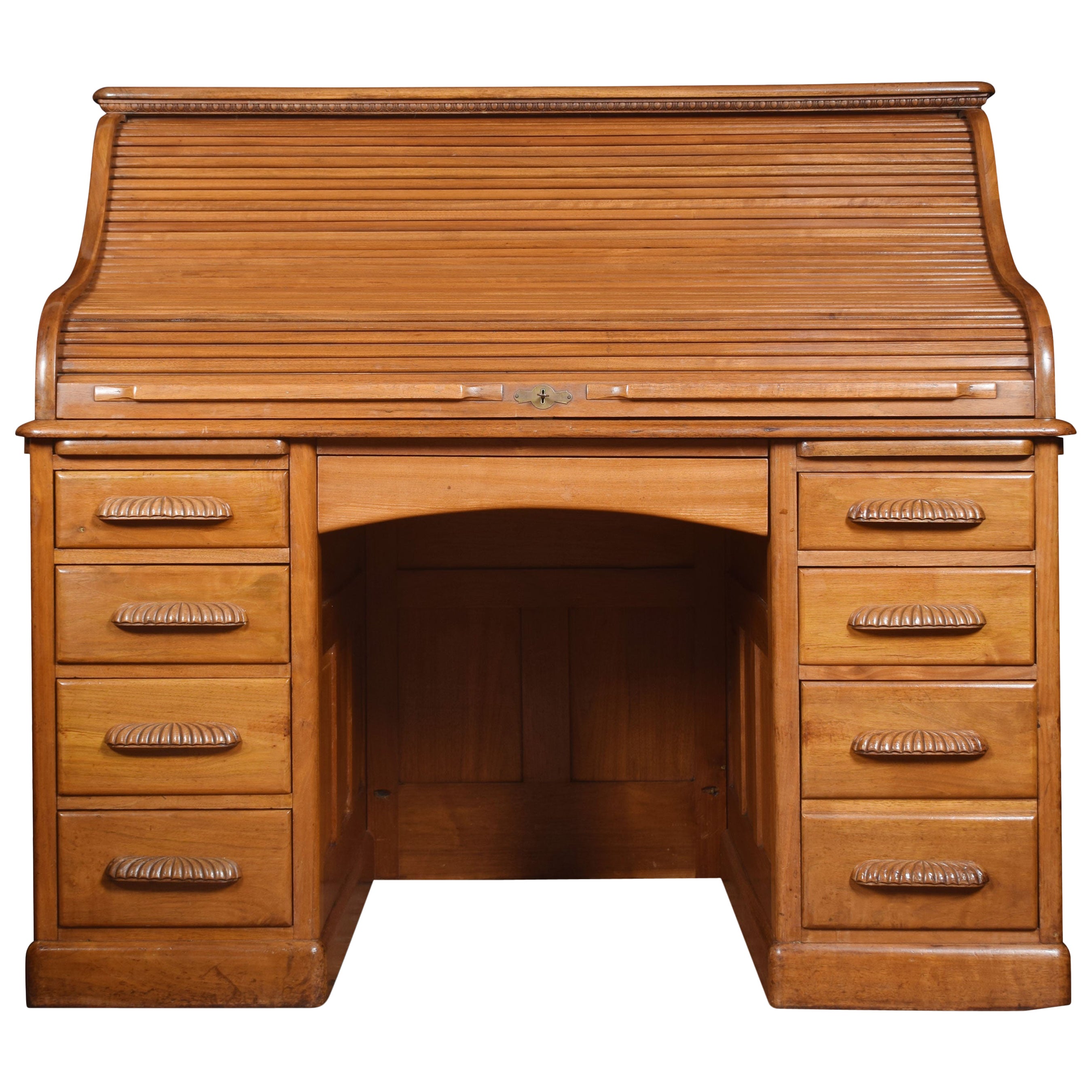 Andreas Hansen Danish Roll Top Writing Desk at 1stDibs