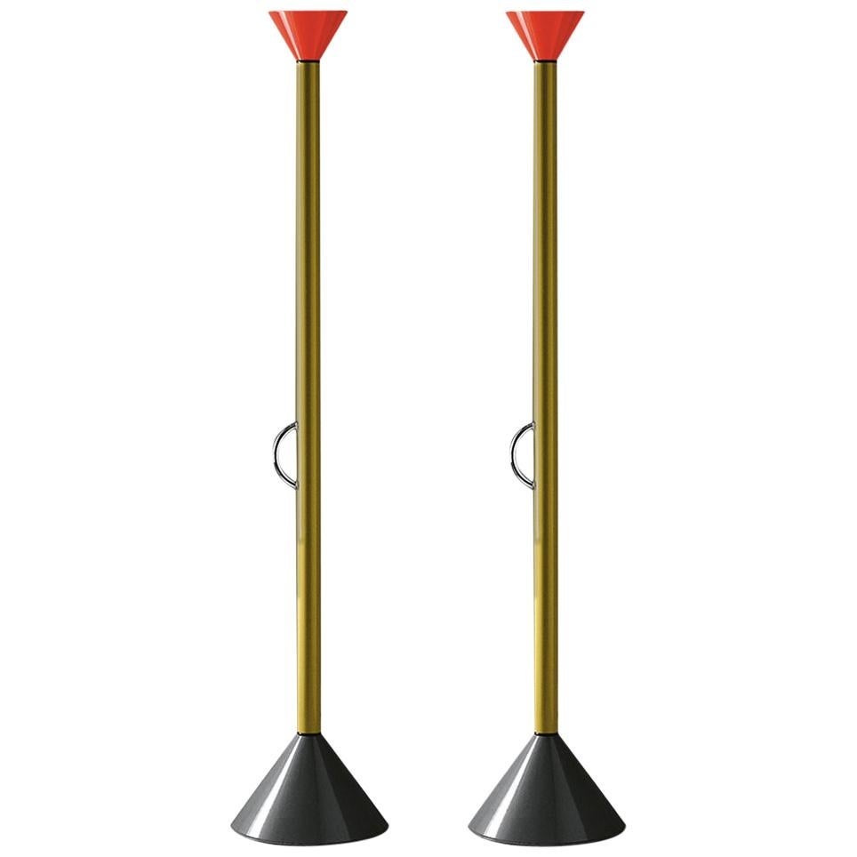 Pair of Ettore Sottsass Callimaco Floor Lamps for Artemide For Sale