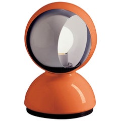 Retro Vico Magistretti 'Eclisse' Table Lamp in Orange for Artemide