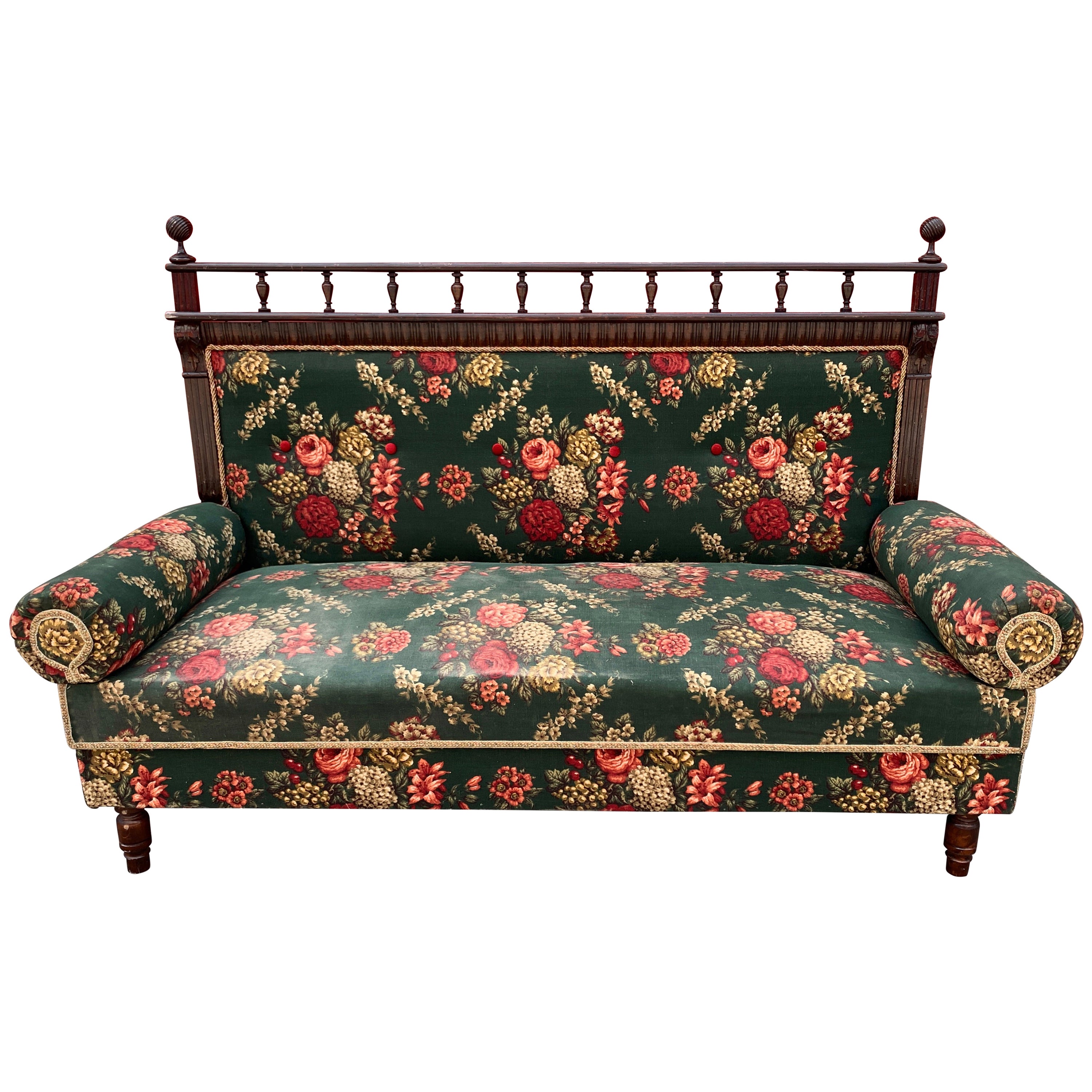 Ashley Green Sofa Floral Pattern For Sale Warwick Fabrics Ralvern
