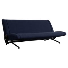 Osvaldo Borsani D70 Customizable Sofa in Dark Blue Fabric by Tecno 1954 Italy
