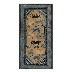 Tappeto Baotou cinese dei primi del '900 ( 2'6" x 4'8" - 76 x 142 )