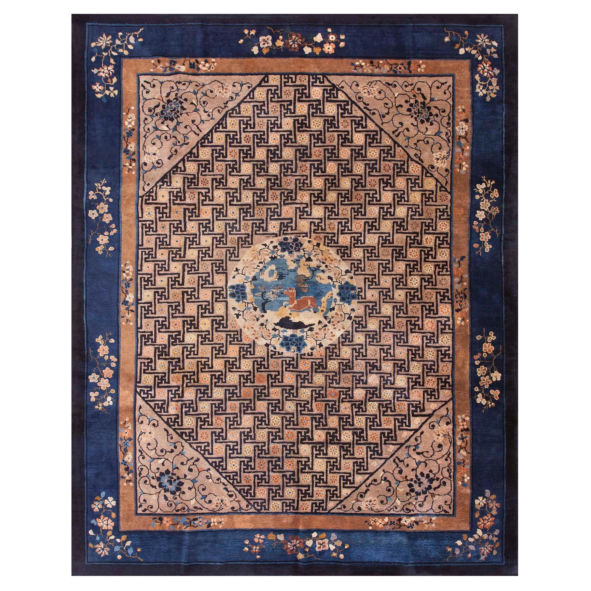 Late 19th Century Chinese Peking Carpet ( 9'2" x 11'8" - 280 x 355 cm )