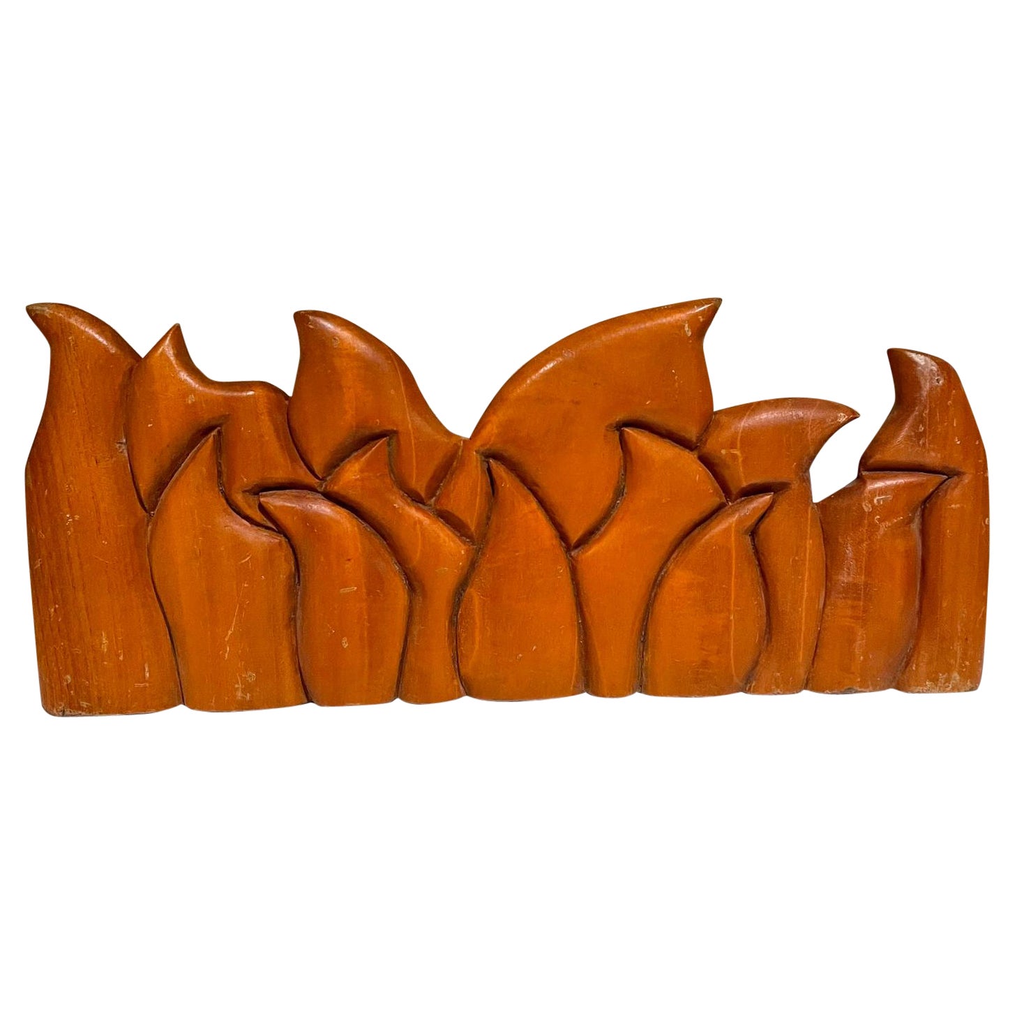 1999 Victor Rozo Last Supper Abstract Wood Sculpture Mexico DF