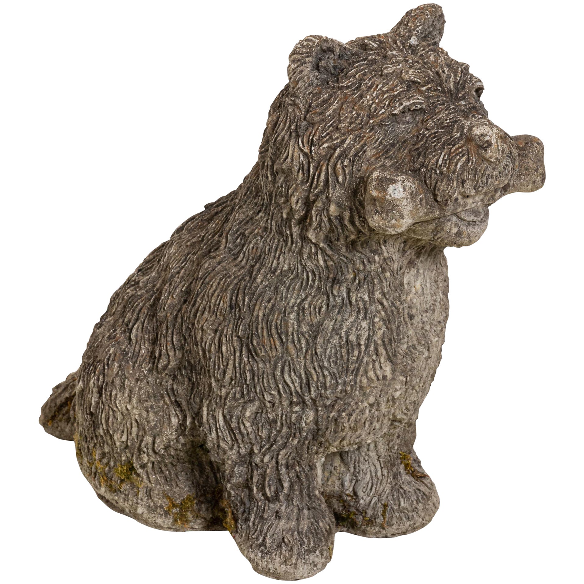Antique Poodle Dog Garden Ornament For Sale at 1stDibs
