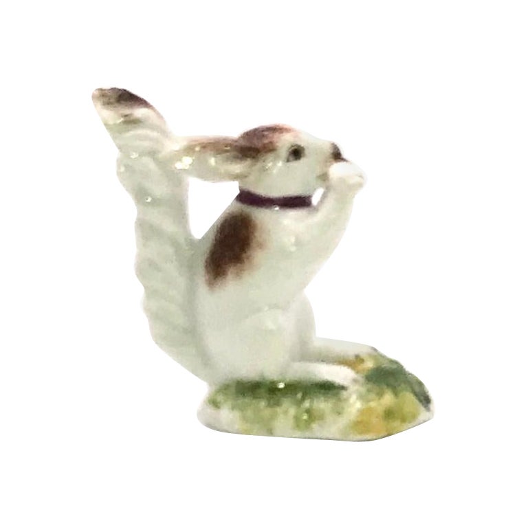  Antique C. 1770 Derby Porcelain Squirrel Figure