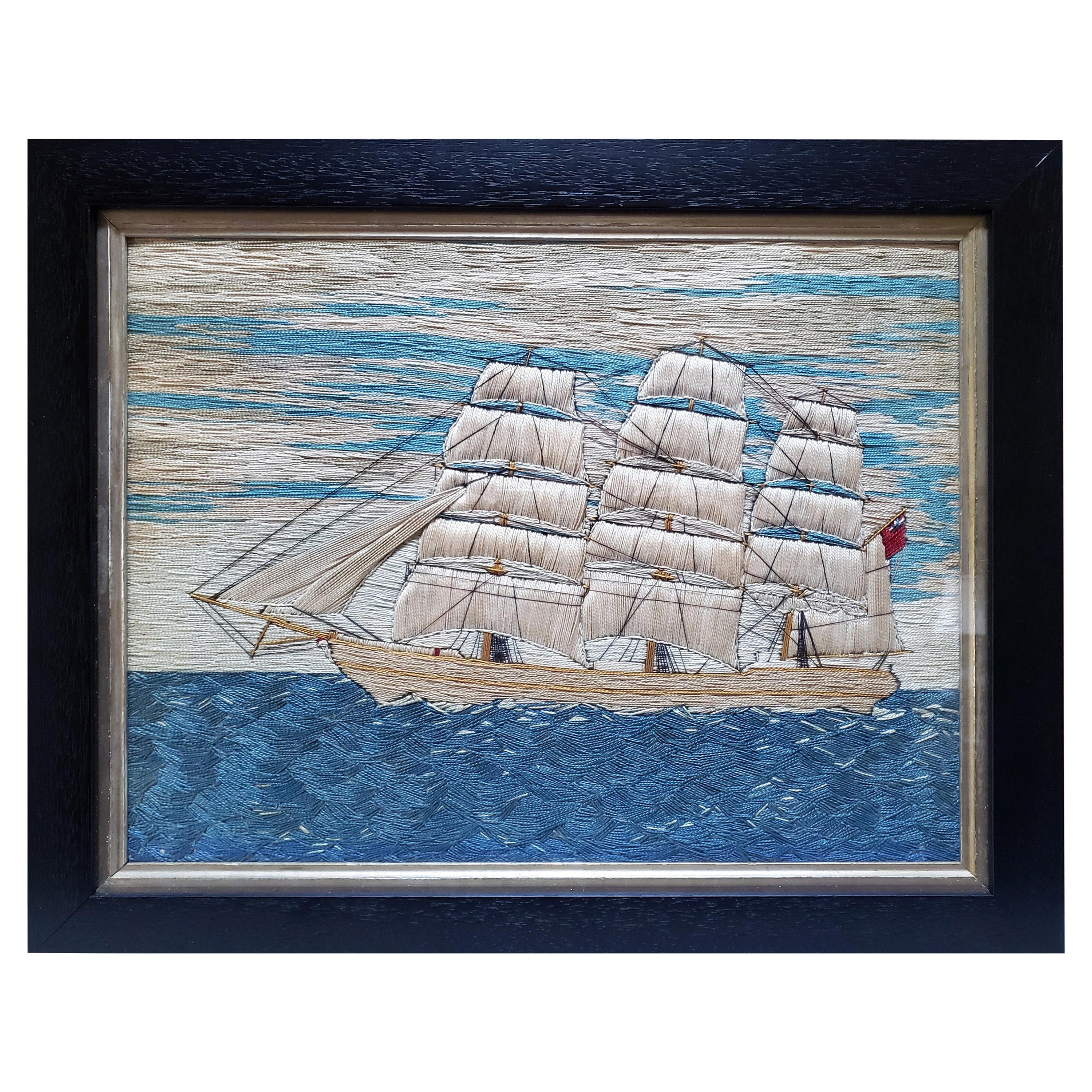 British Sailor's "Woolwork" But Made of Pearled Cotton of a Merchant Navy Ship