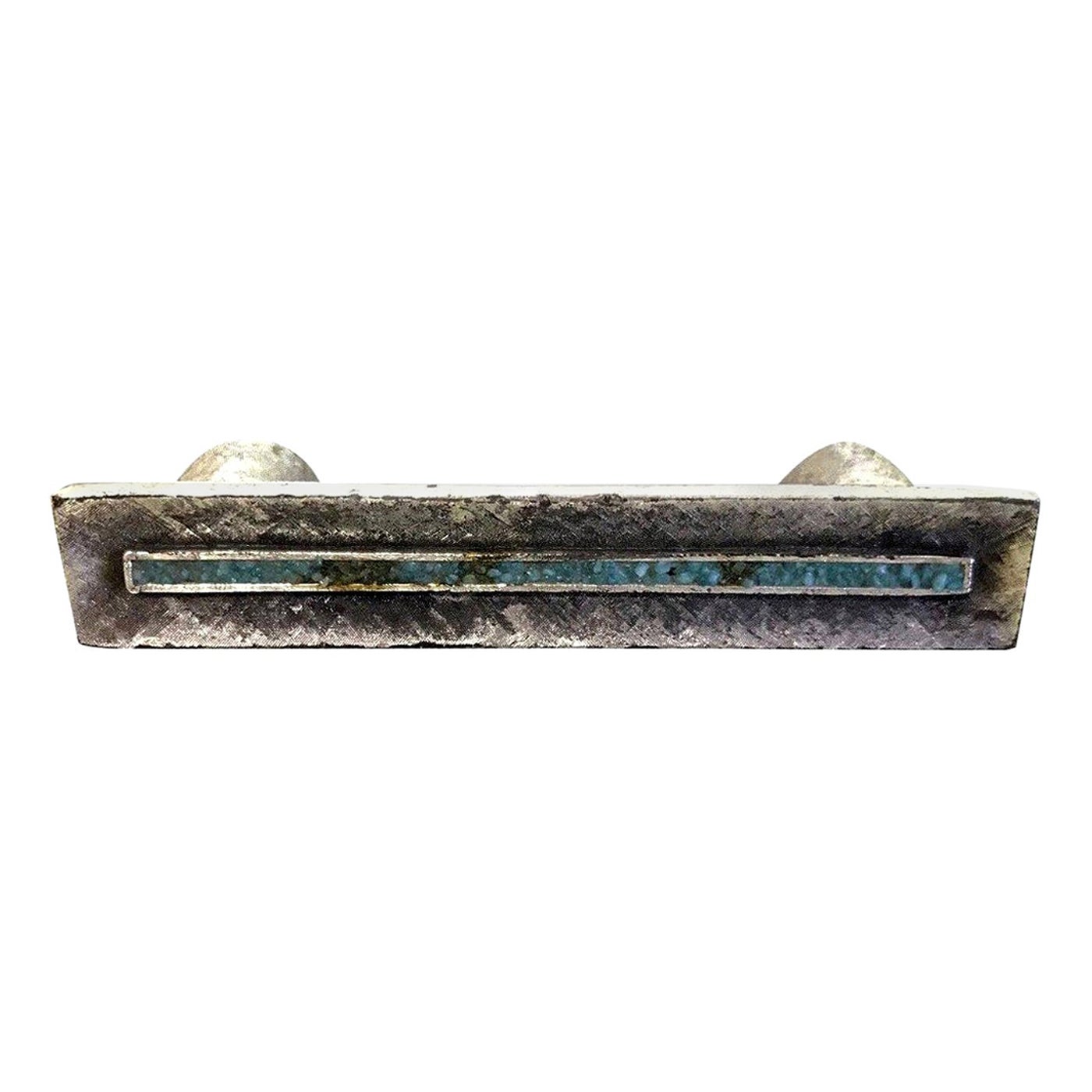 Jerome 'Jerry' & Evelyn Ackerman Micro-Mosaic Inlaid Desk Drawer Handle Pull For Sale
