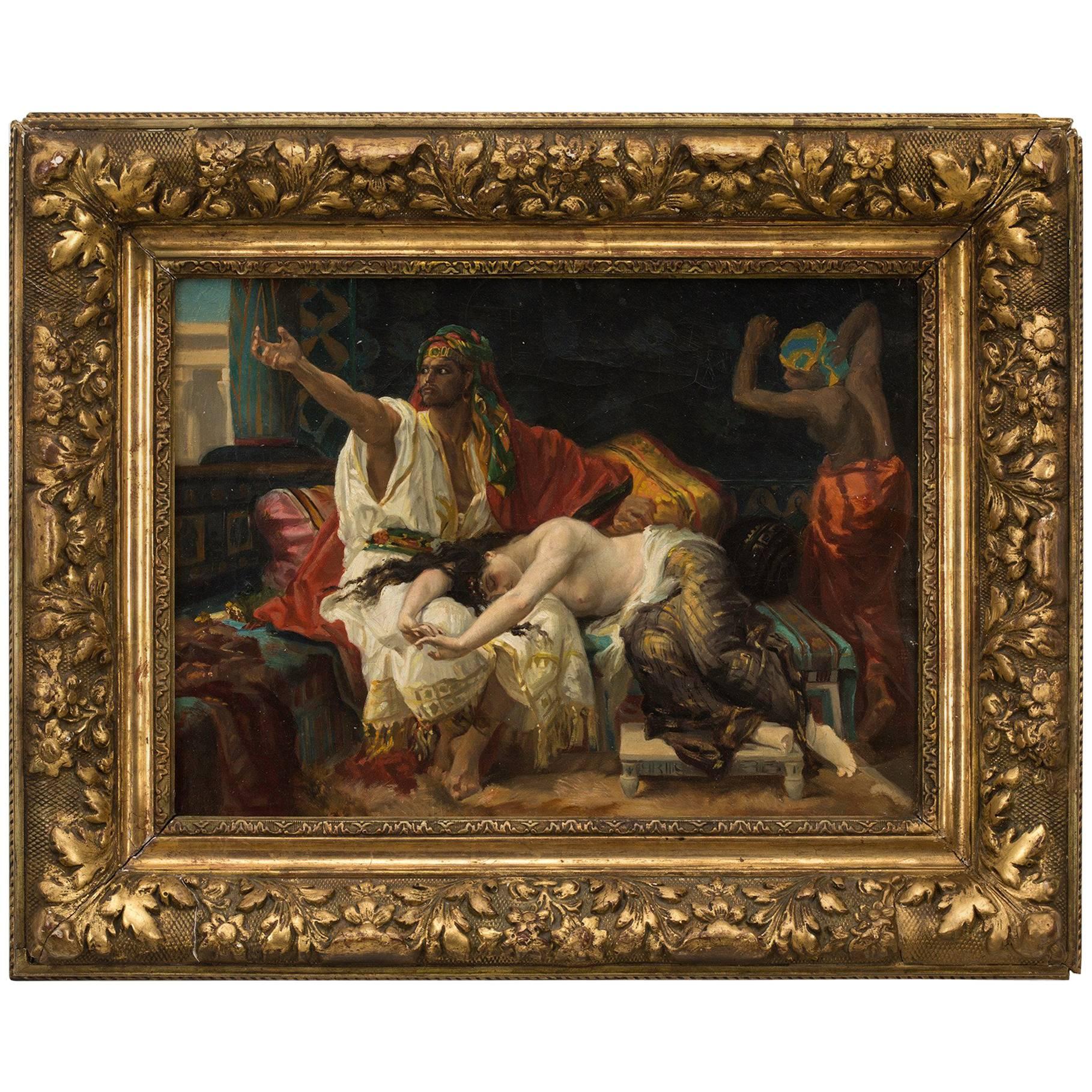 Painting, Orientalist Marie Rodigue, 19th Century  For Sale