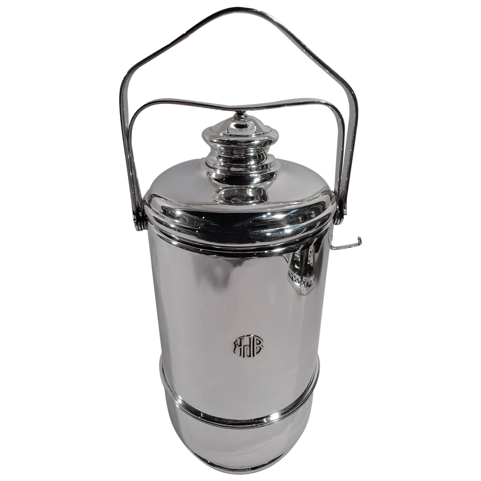 Buccellati Italian Modern HandHammered Sterling Silver Ice Bucket For