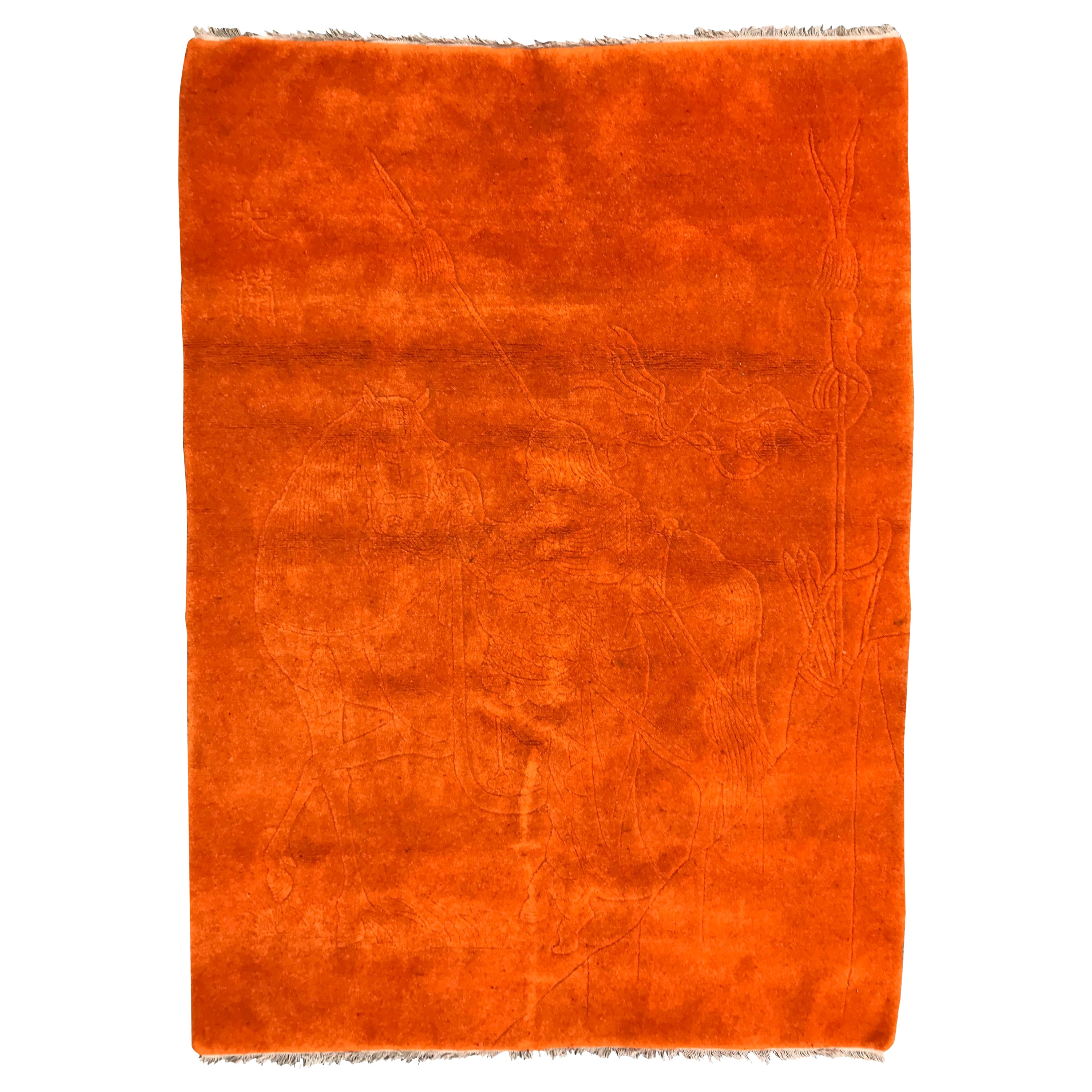 Nice Hand Tufted Round Chinese Hand Tufted Rug For Sale at 1stDibs