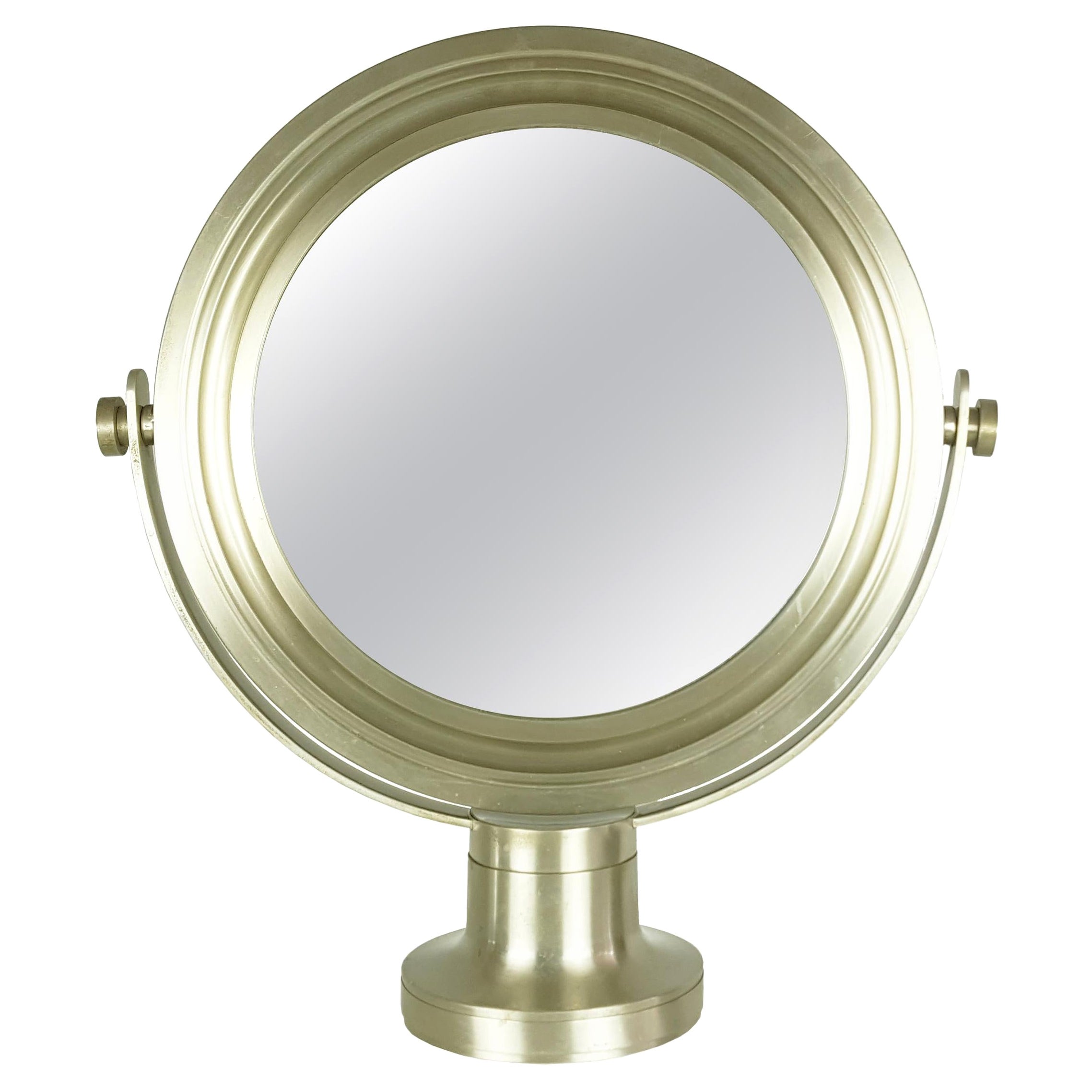 Nickel Plated Metal and Mirrored Glass 1960s Table Mirror in the Style of  S. Mazza For Sale at 1stDibs